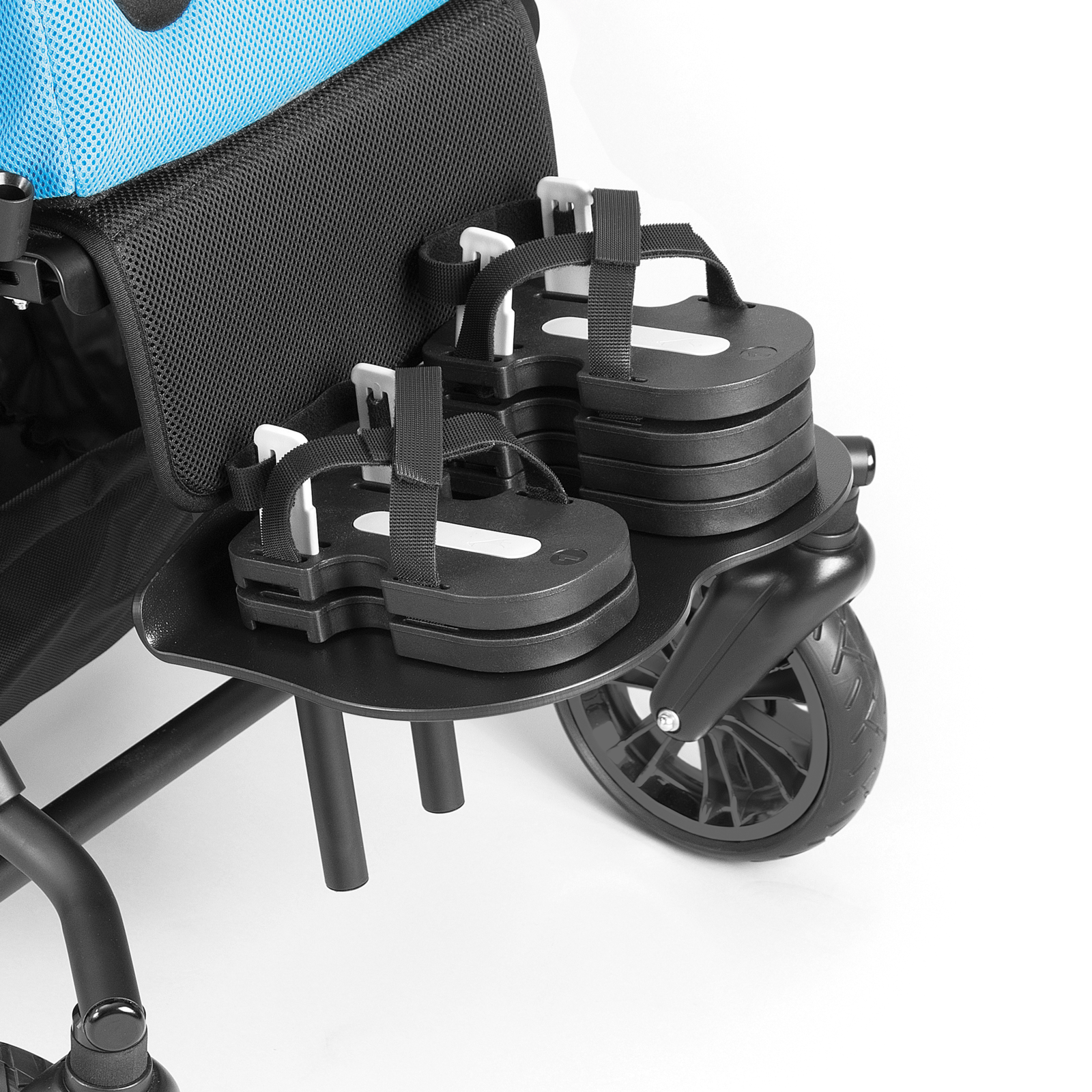 Bingo Spex Sandal Raiser Blocks elevating foot position to ensure correct lower limb alignment.