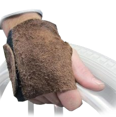 Top view of exercise gloves