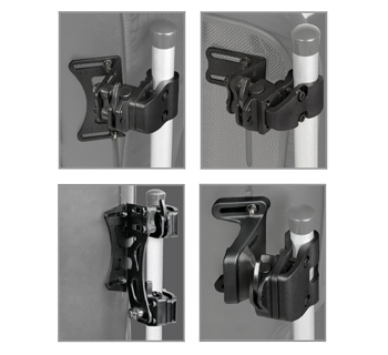 four hardware options that attach to medifab products