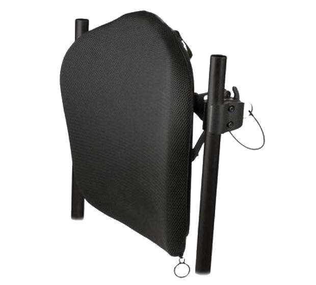 JAY J3 Back support with attached hardware front view.