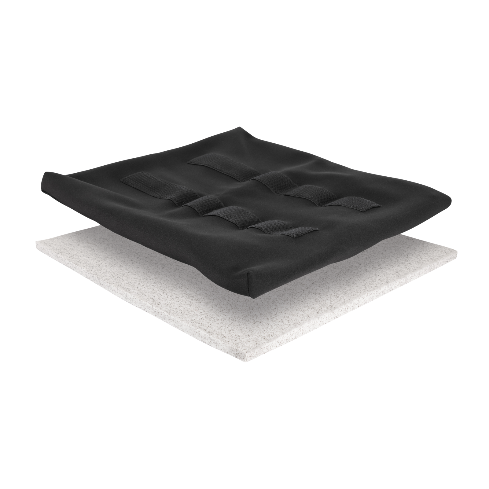 Spex universale positioning base neoprene cover shown above its internal foam overlay component for pressure relief.