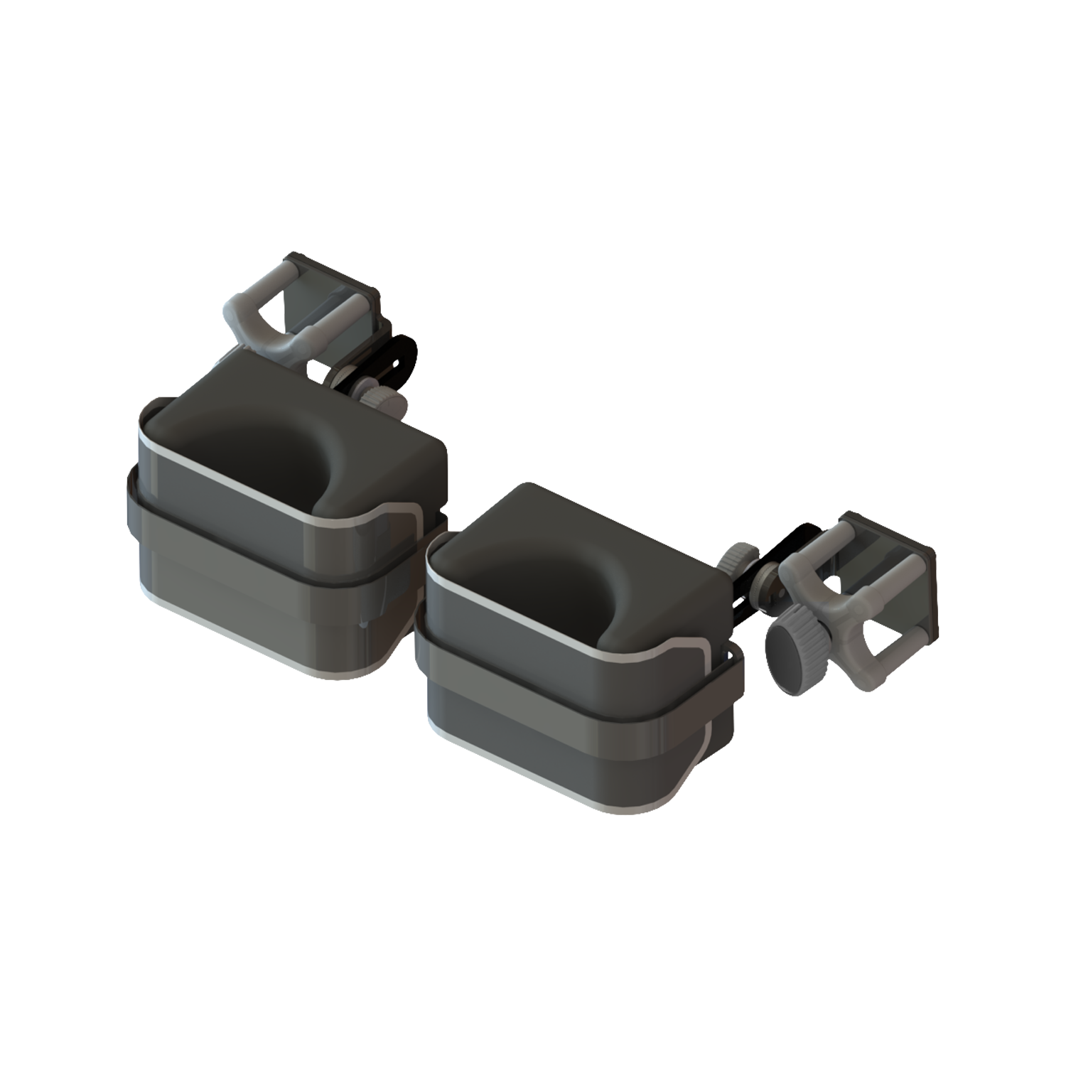 Jenx Standz 2 Knee Blocks providing medial knee support to maintain leg alignment during standing and positioning.