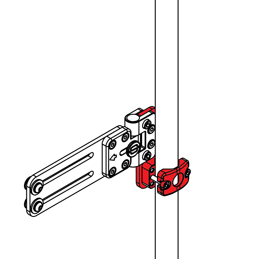 Cane mount lateral- left side.