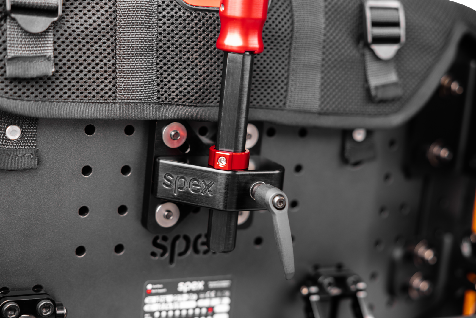 pex Stylo Heavy Duty Compatibility Kit hardware, allowing secure mounting across various wheelchair types.