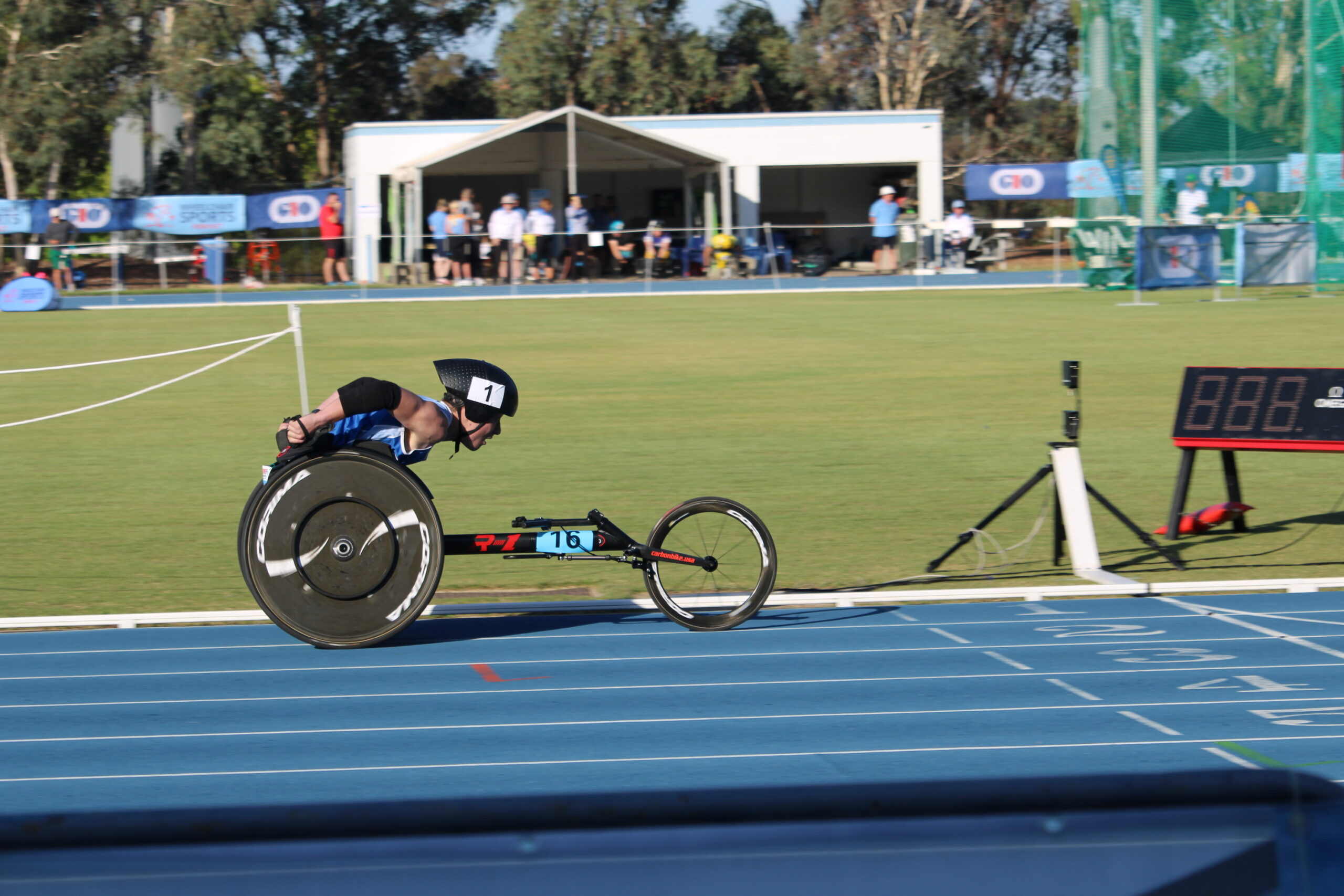 Jaden Movold on the track.