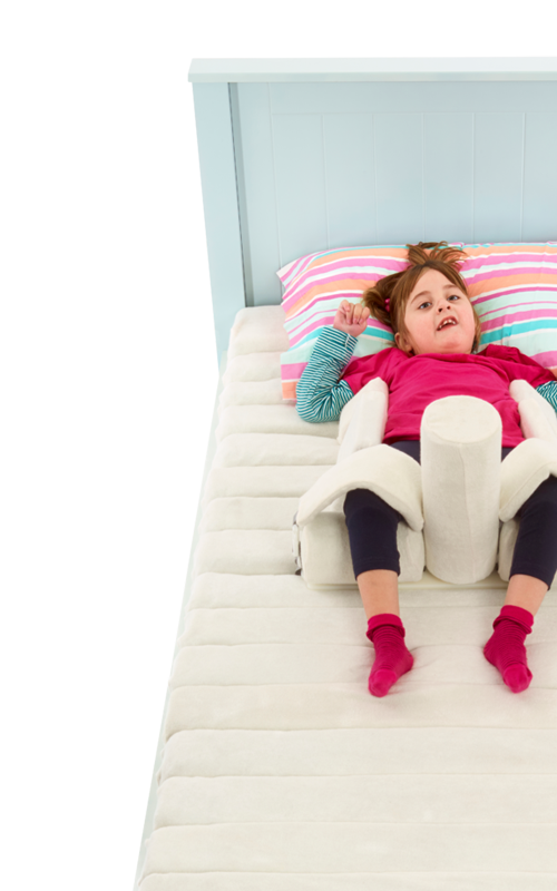 Girl in a sleep system postition.