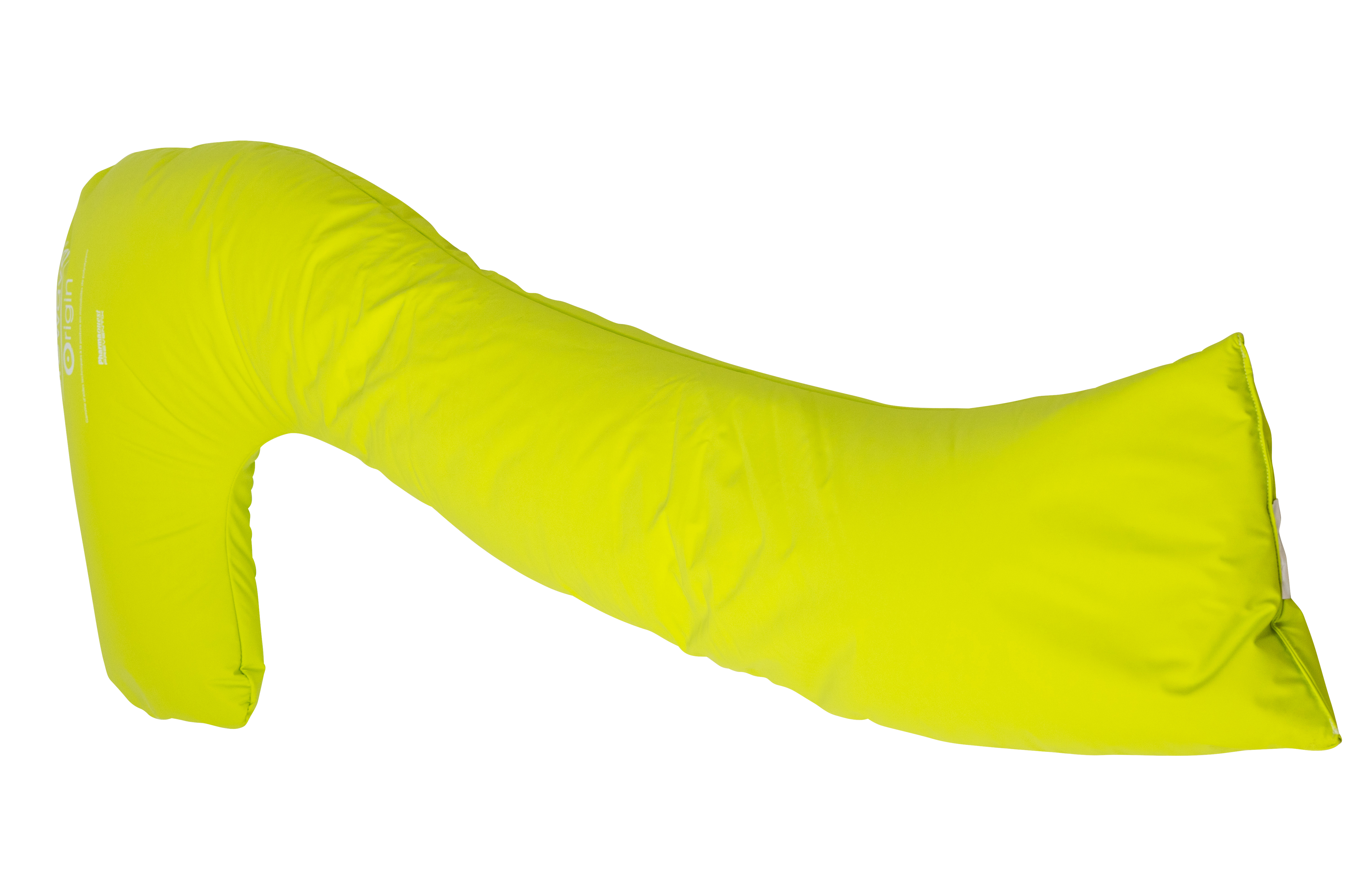CareWave small body bolster postural support cushion in high-visibility green.