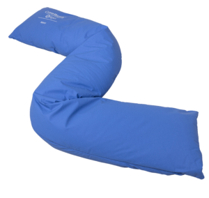CareWave large blue decubitus postural support cushion.