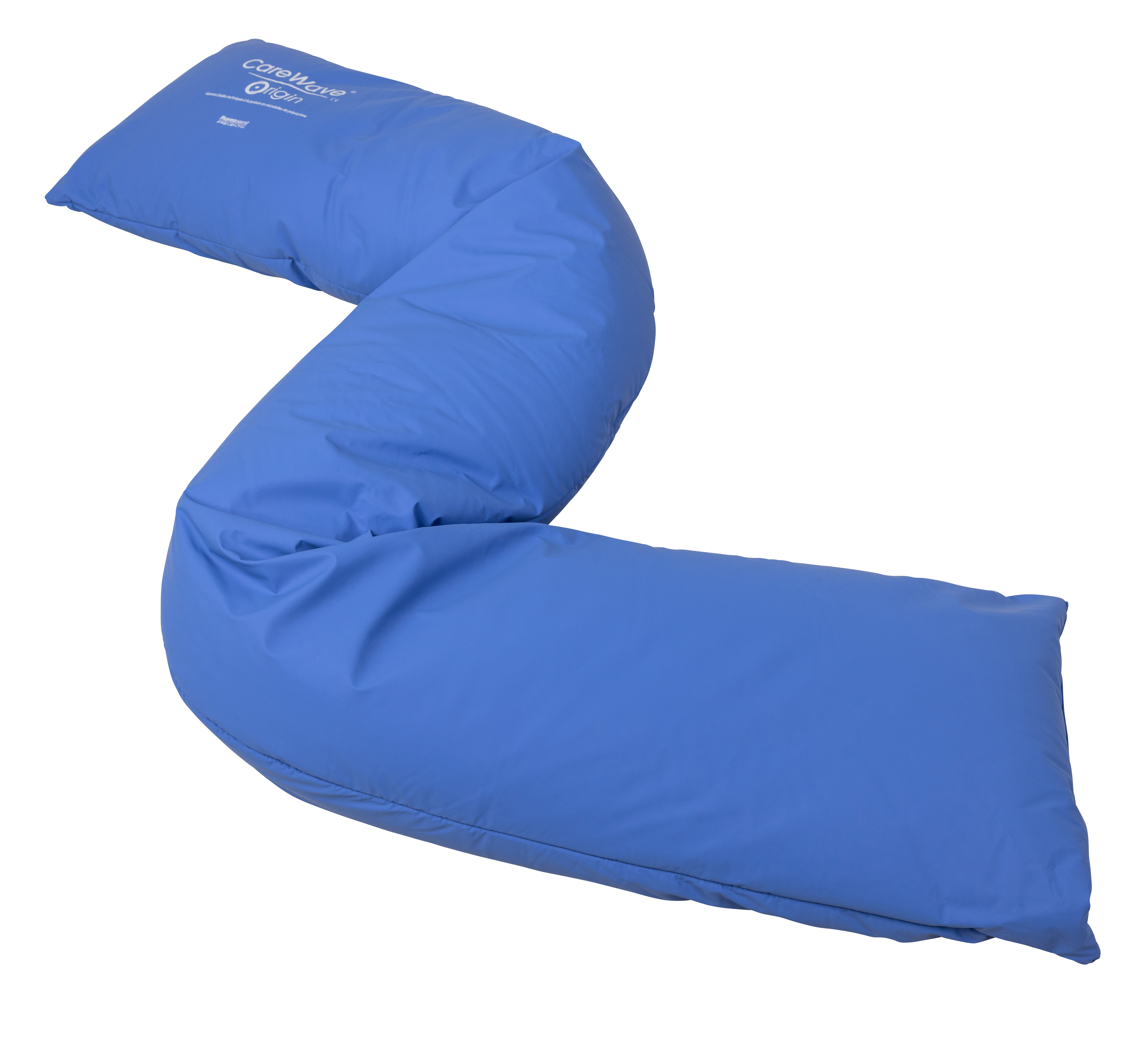 CareWave large blue decubitus postural support cushion.