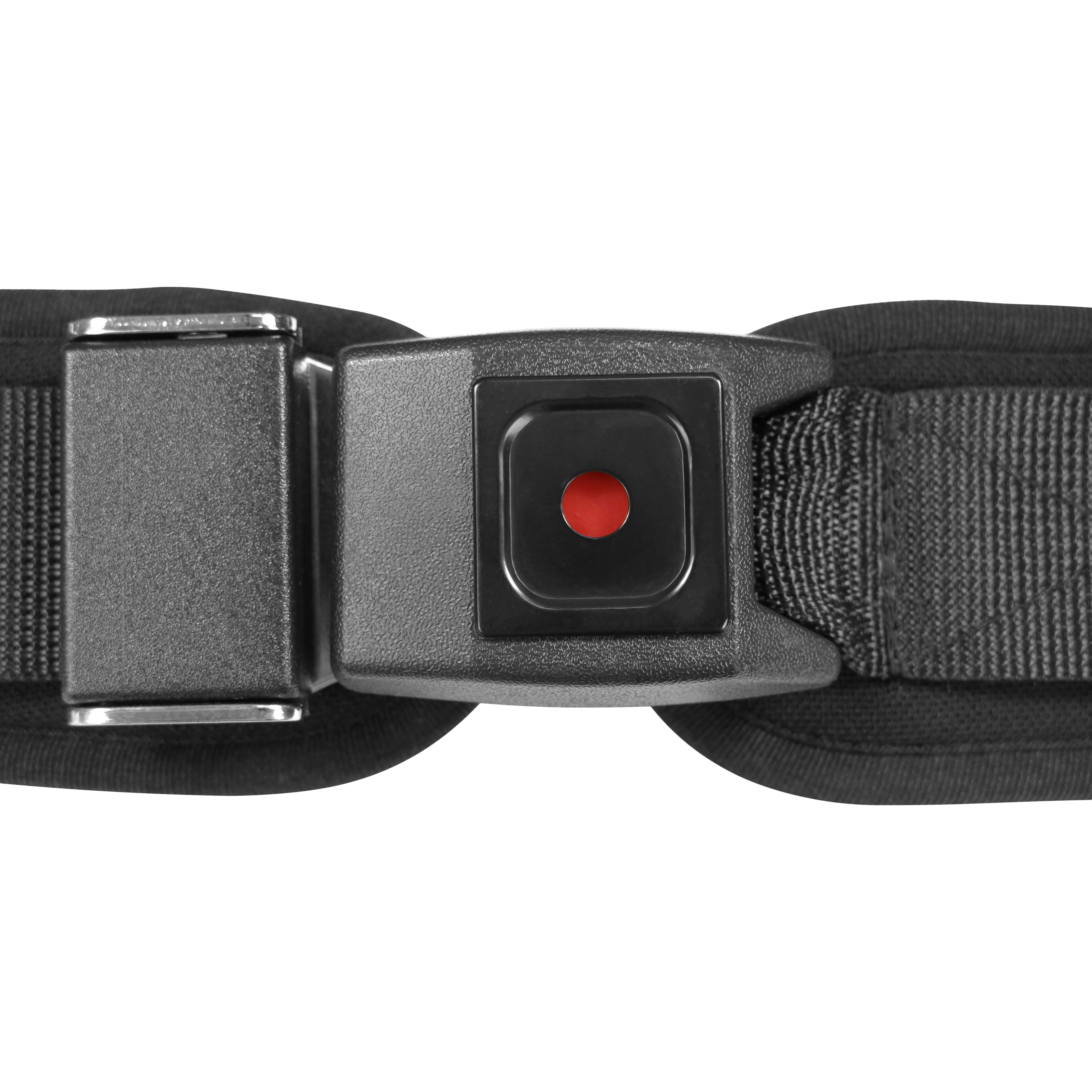 Close up image of Spex hip-belt buckle pen popper.